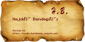 Hajdú Bendegúz névjegykártya