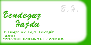 bendeguz hajdu business card